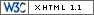 Valid XHTML 1.1
